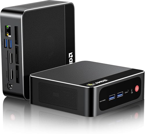 Beelink Mini PC, AMD Ryzen 5500U (6C/12T, Up to 4.0GHz), 16GB DDR4 500GB M.2 NVME SSD, Mini Computer Support 2.5G LAN/Triple Display/USB3.2/WiFi6/BT5.2 Home/Office Micro Desktop Computer