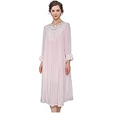 Victorian Cotton Nightgowns for Women Short Sleeve/Long Sleeve Nightdress Women Pajamas Sleep Shirt