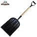 Forest Hill Manufacturing General Purpose Poly Gardener Scoop Shovel (Black Poly, 48-Inch)