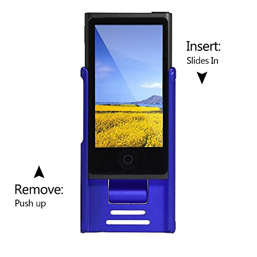 iPod Nano 7 case,Tranesca iPod Nano 7th & 8th generation rubber cover shell case with belt clip - Sentimental Blue (Also available in 9 other colors) - Thumbnail 2