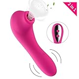 Clitoral Sucking Vibrator,G spot Vibrator Dildo for Women with 10 Vibration Blowjob Oral Sex,Nipple Vaginal Clit Sucker Stimulator for Couples Solo Flirting,Sex Toy for Female Intensive Orgasm'