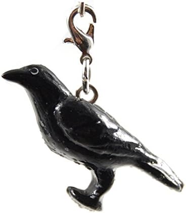 Miyabilondon Handmade Porcelain [Crow (Raven)] Clip On Charm