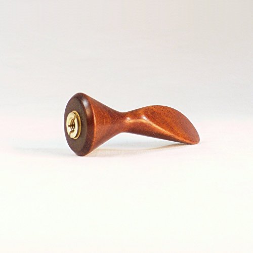 Lamp Finial, Mahogany, Smooth Crescent Pattern