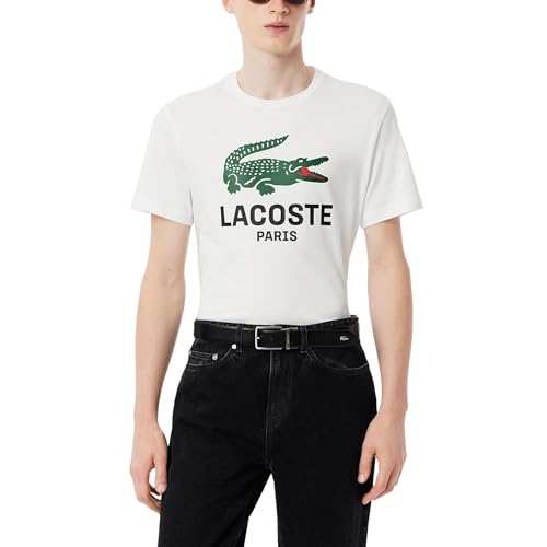 Lacoste Men's Printed Cotton T-shirt White