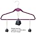 Ollieroo 50PK Cascading Velvet Hanger Set with 360° Swivel Chrome Hooks Suit Hangers for Dry Clothes Only (Purple)