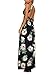 FFLMYUHULIU Women's Sexy Split Floral Off-Shoulder Beach Party Maxi Dress (Small, C2602-Black)