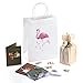 BagDream 25Pcs 16x6x12 Inches Kraft Paper Gift Bags with Handles (Flamingo)