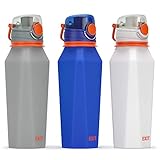 EXIT Collapsible Water Bottle - Foldable Water Bottle for Travel - BPA Free - Premium Medical Grade Silicone - FDA Approved - Triple Leak Proof - Lightweight - 26 oz