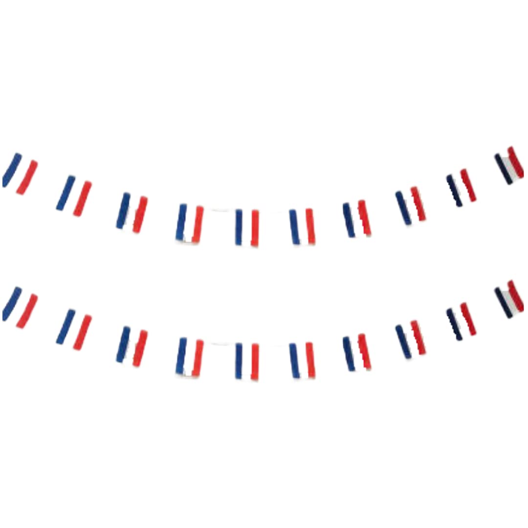 Pandiui23 Netherlands Flag 40 Pcs 11.4M Bunting Rectangular Red, White, Blue PVC Flags for Bar Decorations