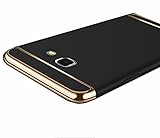 Galaxy C9 Pro Case, Galaxy C9 Case, Ranyi [3 in 1 Hybrid] [Anti-slip] [Metal Texture] Electroplated Painting Bumper + Matte Hard Back Cover Case for Samsung Galaxy C9 Pro / Galaxy C9 (black)