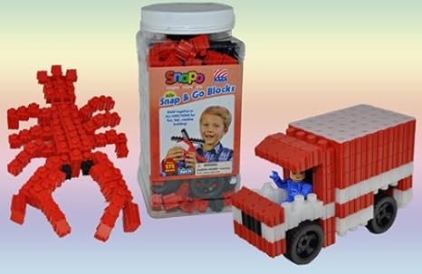 red building blocks