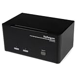 StarTech.com 2 Port Triple Monitor DVI USB KVM Switch with Audio & USB 2.0 Hub - Multi Monitor KVM - Dual Port KVM Switch (SV231TDVIUA)