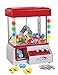 TSF TOYS Claw Game Machine-Kids Mini Arcade Grabber- Toy Candy Dispenser Crane Toy-with LED Lights and Adjustable Sound Switch–Bonus 24 Prizes (Red)