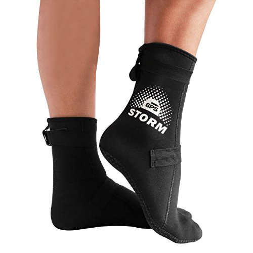 BPS Neoprene Socks Black w/White Accent XL