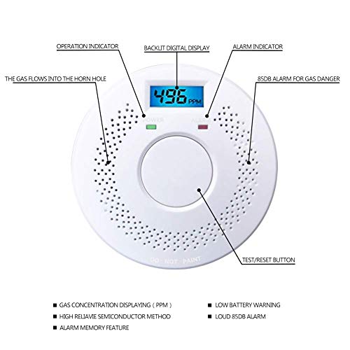 3 Pack Combination Carbon Monoxide Alarm and Amoke Detector Battery Operated - Image 3