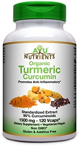 Turmeric Curcumin with Bioperine 1500mg.Highest Potency & Purity Available. Joint Support with 95% Standardized Curcuminoids. Non-GMO, Gluten Free Turmeric Capsules with Black Pepper