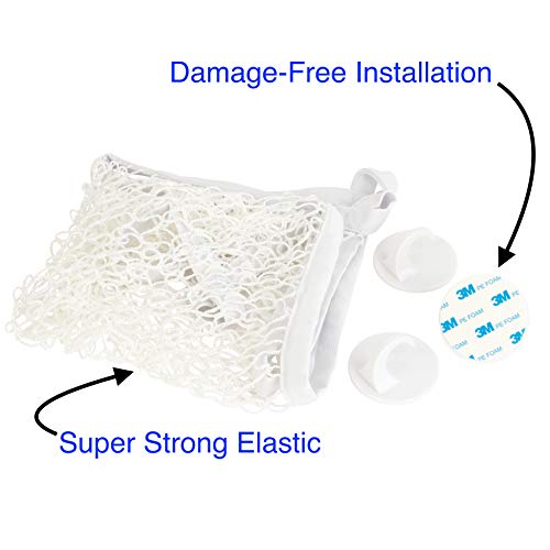 Large Stuffed Animal Toy Hammock NO Drilling, Adhesive Hooks