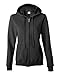 Gildan Women's Heavy Blend Full-Zip Hooded Sweatshirt, X-Large, Black