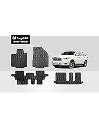 ToughPRO Infiniti QX60 tapete para carga, 3era fila, apto para cualquier clima   gran resistencia   de caucho color negro   (2014 2015 2016 2017).