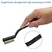 15 pieces Scratch Brush (Stainless Steel + Brass+Nylon), AFUNTA Curved Handle Masonry Wire brush Set Bristle for Cleaning Welding Slag and Rust,5 pcs Per Type