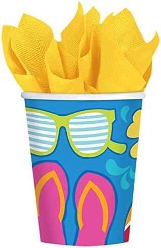 AmscanSummer Splash Party Cups, 9 oz., 18 Ct.