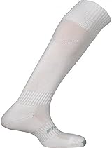 Mitre Mercury Plain Football Socks White Senior UK 7-12 Cushion Foot view 3