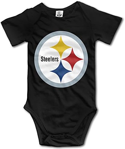 Fengziya Baby's Steelers Football Team Hanging Bodysuit Short Sleeve