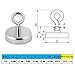Neodymium Fishing Magnet 330 LBS Super Strong Pulling Force with Eyebolt for Retrieving in River and Magnetic Fishing, 2.36