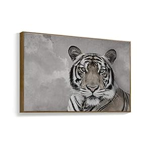 Framed Canvas Wall Art for Living Room, Bedroom Black and White Animal Canvas Prints for Home Decoration Ready to Hanging - 16x24 inches
