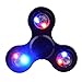 New LED Hand Spinner Fidget Toys, Broloyalty Aluminum Alloy LED Fingertip Gyro Stress Reducer for ADD / ADHD / Anxiety and Autism (Tri-black)