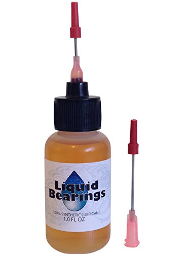 Liquid Bearings 100%-synthetic oil for compound bow lubrication, makes them move silky smooth, superior to greases, never evaporates or becomes gummy, quiets any squeaks!
