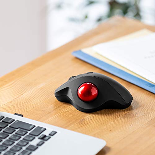 SANWA (Japan Brand) 2.4G Wireless Ergonomic Trackball Mouse, Silent