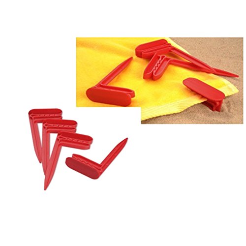 Wenosda Beach Towel Clips Blanket Picnic Fasten Pegs Set for Camping Travel & Beach Day (green + blue) - Thumbnail 4
