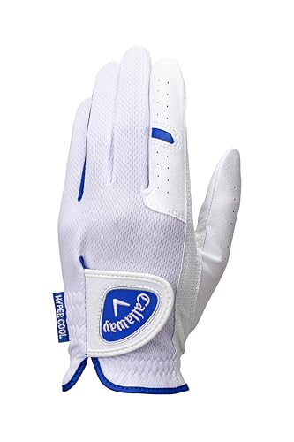 キャロウェイ(Callaway) グローブ HYPER COOL LH WHT/BLU 21 25 (21cm 左手着用【右利き用】) ホワイト/ブルー メンズ
