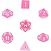 Chessex Polyhedral 7 Die Frosted Dice Set Pink with White