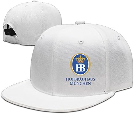 HB Hofbrauhaus Munchen Dimpled Adjustable Baseball Caps - White