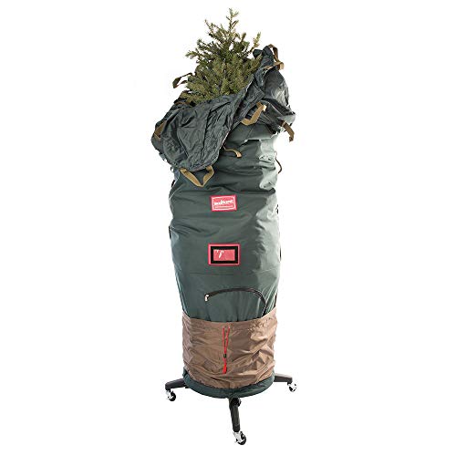 [Upright Tree Storage Bag] - 9 Foot Christmas Tree Storage Bag | Hold Artificial Trees up to 9 Feet Tall - Keep Your Fake Tree Assembled | Includes Rolling Tree Stand (9' - Large / With Tree Stand) - Thumbnail 7