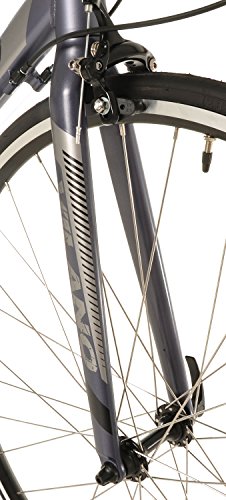 Vilano FORZA 2.0 Aluminum Carbon Tiagra Road Bike, Matte Grey, 57cm/Large