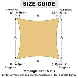 OutdoorLines Rectangle Sun Shade Sails for Patios