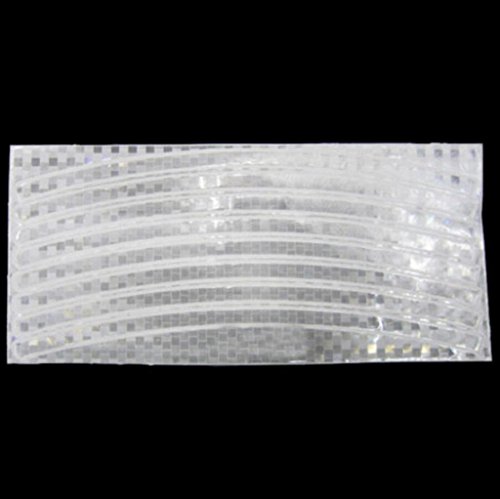 Feccile S-ports & Fit-ness Bike Reflective Sticker Bicycle Wheel Decal Cycling,1Pcs (Silver)