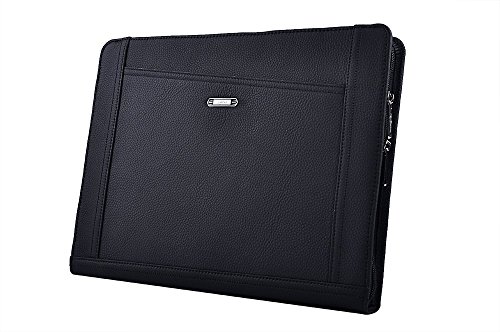 iPad Keyboard Portfolio, Executive Leather Padfolio Case with Bluetooth Keyboard for 9.7 inch iPad Pro,Black