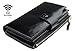 Obosoyo Women's RFID Blocking Large Capacity Luxury Wax Genuine Leather Clutch Wallet Card Holder Organizer Ladies Purse