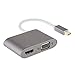 CableCreation Mini DisplayPort to HDMI VGA Adapter, 2 in 1 Mini DP (Thunderbolt 2) Converter Hub Compatible with MacBook, MacBook Pro, iMac,Air, Mac Mini, Surface Pro 5/6 etc, Aluminium Gray