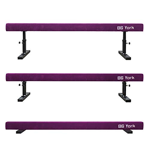86 York Upgrade Adjustable Balance Beam Gymnastics for Home 8 ft Long Equipment for Kids Tumbling (Purple) - Thumbnail 7