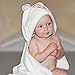 Liname Organic Bamboo Hooded Baby Towel Ultra Soft, Thick & Extra Absorbent - Extra Large Bath Towel for Infants & Toddlers - Keeps Your Baby Warm & Cosy (Mouse)