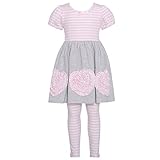 Bonnie Jean Little Girls' Pink Heart Bonaz Legging Set