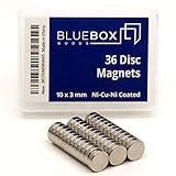 Round Refrigerator Magnets With Reusable Case | Small Disc Magnets Perfect for Fridge, Kitchen, Home, Whiteboard, Dry Erase, Office, School, Crafts | 36 Pack | 10 X 3 mm