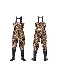 GLMHRNNA   Palas de caza para hombre y mujer con botas (nailon y PVC, impermeables, con barniz, para pesca y caza)