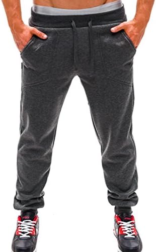 DRACLE Sweatpants, Casual Long Fitness Workout Joggers Gym Trousers for Men Winter 2017 (XXL, Gray A)