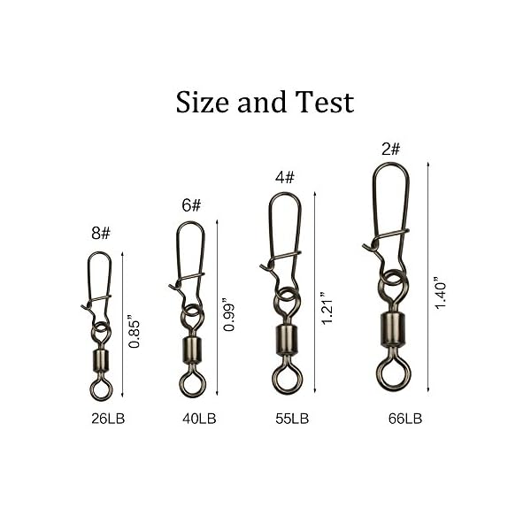 YOGAYET-Fishing-Ball-Bearing-Barrel-Swivel-with-Duo-lock-Snap-Solid-Rings-Fishing-Stainless-Steel-Rolling-Swivel-200pcslot